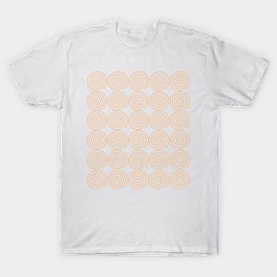 Geometric orange spirals - relaxing pattern T-Shirt